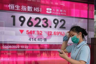 Asian shares fall on worries about Pelosi's visit to Taiwan