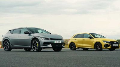 Audi RS3 Drag Races Kia EV6 GT: Can Five Cylinders Beat Two Electric Motors?
