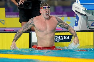Emotional Adam Peaty rallies from ‘lowest point’ to complete major medal set