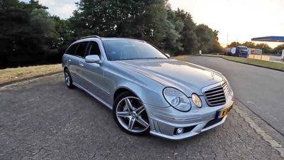 Mercedes E 55 AMG Wagon Without Limiter Makes Top Speed Autobahn Blast