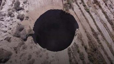 Watch: Huge circular sinkhole opens up in Chile