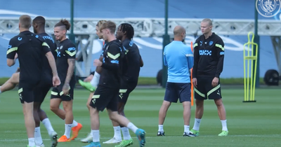 Guardiola chat to strikers and more things spotted in Man City training before West Ham fixture