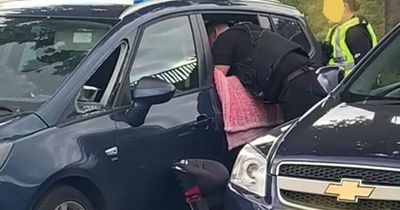 West Lothian police smash car window to rescue dog from boiling hot car