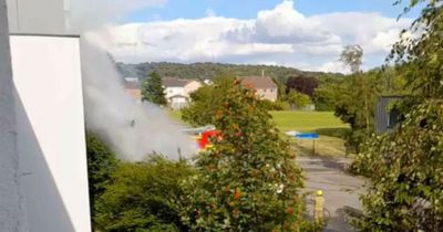 Fire breaks out in Edinburgh primary school car park after locals hear 'huge bang'