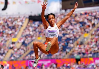 Katarina Johnson-Thompson retains heptathlon lead with two events remaining