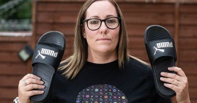 Woman says £30 Puma sliders saved her life after she was nearly electrocuted while vacuuming her fake lawn