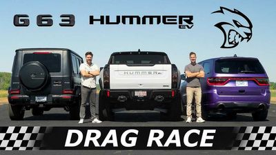 Watch Colossal Hummer EV Race Durango Hellcat & Mercedes-AMG G63