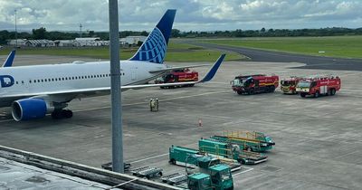 Plane chased down runway by fire and rescue vehicles after emergency landing in Shannon Airport