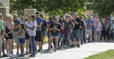 Kansas abortion referendum drives record number of voters to polls