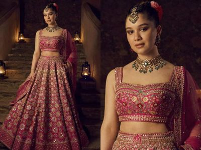 Sachin's daughter Sara Tendulkar looks breathtaking in a lehenga as she features in Anita Dongre's new campaign