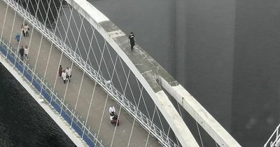 Warning after young man climbs Salford Quays bridge in 'incredibly dangerous' stunt