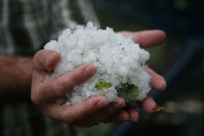 Storm unleashes record-breaking hail stone the size of a DVD in Canada