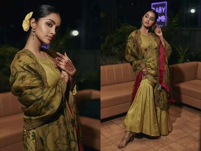 Anupama Parameswaran stuns in a mustard sharara set