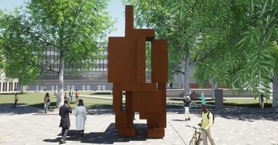 Students are trying to block the erection of a sculpture over its 'phallic' shape
