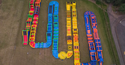 First look at world's longest inflatable assault course set to launch near Edinburgh this month