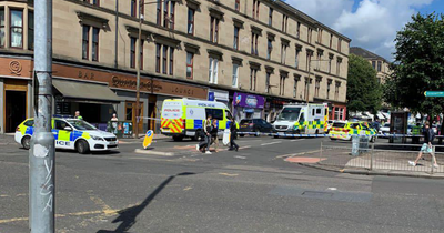 Glasgow pedestrian struck by car on west end street as woman rushed to hospital