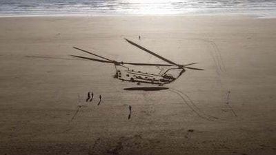 Giant sand sculpture urges holidaymakers to stay safe on MOD training ground