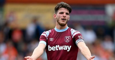 Declan Rice told when West Ham will sell to Man Utd or Chelsea for "realistic" fee