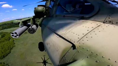 Russia Shows Off Its Mi-28 Helicopters Attacking Targets In Ukraine