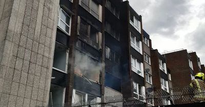 Shoreditch fire: Loud 'bang' heard as block of flats erupts in flames