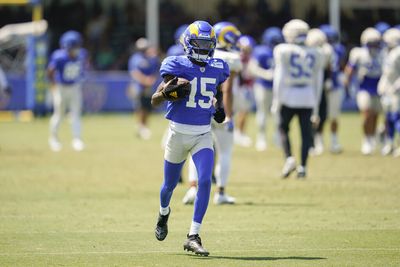 Watch: Tutu Atwell catches deep bomb from Matthew Stafford in practice