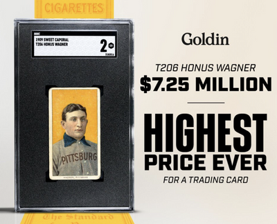 An impossibly rare Honus Wagner trading card sold for a whopping record $7.25 million