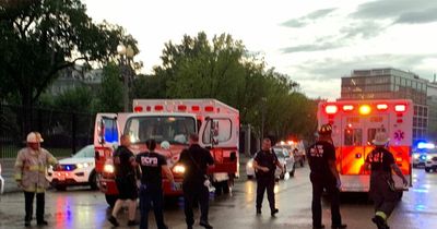 Terror as 'lightning strike' outside the White House in Washington leaves four critical