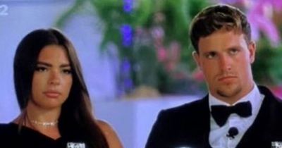 Gemma Owen and Luca Bish look glum as they leave Love Island's reunion show