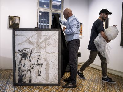 A Banksy painting that was sprayed in the West Bank resurfaces in Tel Aviv