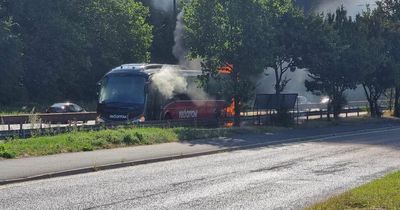 Trentbarton issues statement after bus catches fire on A52 near Nottingham