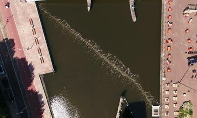 ‘Incredibly promising’: the bubble barrier extracting plastic from a Dutch river