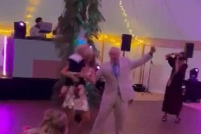 Boris Johnson dances to Rangers anthem Sweet Caroline at wedding bash in cringe-inducing clip