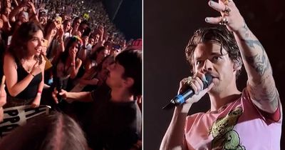 Harry Styles stops concert to help fan propose to his stunned girlfriend