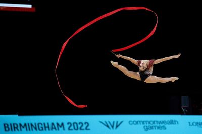 Marfa Ekimova wins all-around gold in rhythmic gymnastics first for England