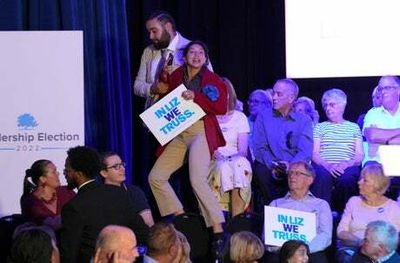 Truss vows to clamp down on ‘militant activists’ after being heckled by protesters at Tory hustings
