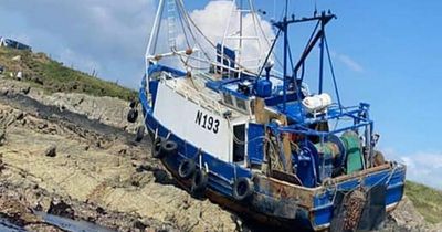 Newcastle coastguard refloat fishing boat that ran aground off Co Down coast