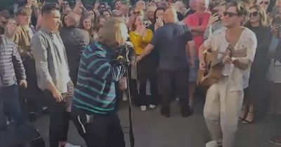 WATCH: Lewis Capaldi and Niall Horan make surprise appearance at busking session on Grafton Street