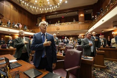 Indiana lawmakers pass anti-abortion bill as protesters chant ‘shame on you’