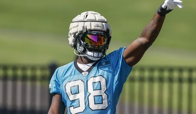 Panthers DE Marquis Haynes Sr. carted off during practice