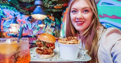 I tried Manchester's Aperol Spritz BURGER and it goes so well with the cocktail