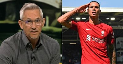 Gary Lineker makes "very clear" Darwin Nunez point after Liverpool impact at Fulham