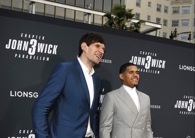 Tobias Harris said he was marrying his best friend so, naturally, everyone thought he was marrying Boban Marjanovic