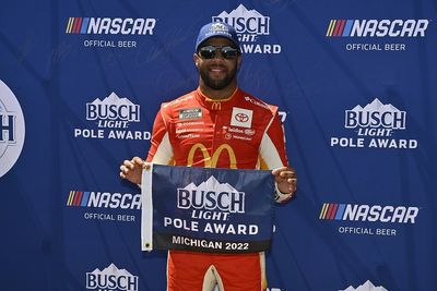 Bubba Wallace rockets to first career NASCAR Cup pole at Michigan