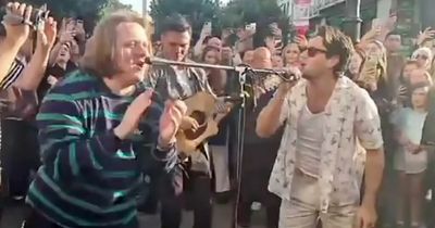 Lewis Capaldi and Niall Horan stun shoppers with surprise busking performance in Dublin