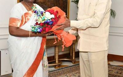 Chandrababu Naidu meets President Droupadi Murmu