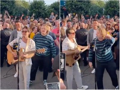 Lewis Capaldi and Niall Horan delight fans with impromptu busking session in Dublin city centre