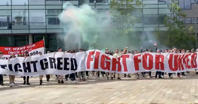 Man Utd fans launch 'Glazer Out' protest outside Old Trafford on opening day of season