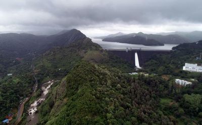 Three shutters of Idukki’s Cheruthoni dam opened