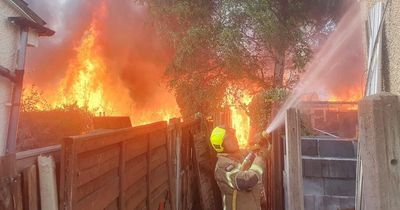 Feltham: Fire by Heathrow spreads to gardens after 'massive bang like bomb or explosion'