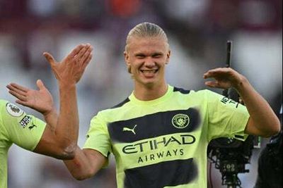Erling Haaland swears TWICE in first message since scoring twice on Manchester City debut